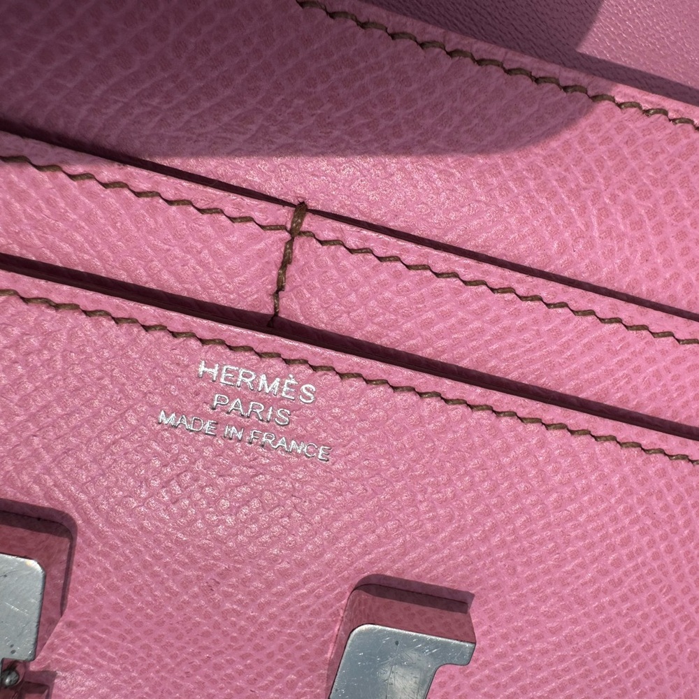 Hermès Constance Compact Wallet in Pink Epsom Leather with Palladium Hardware - Picture 10 of 16